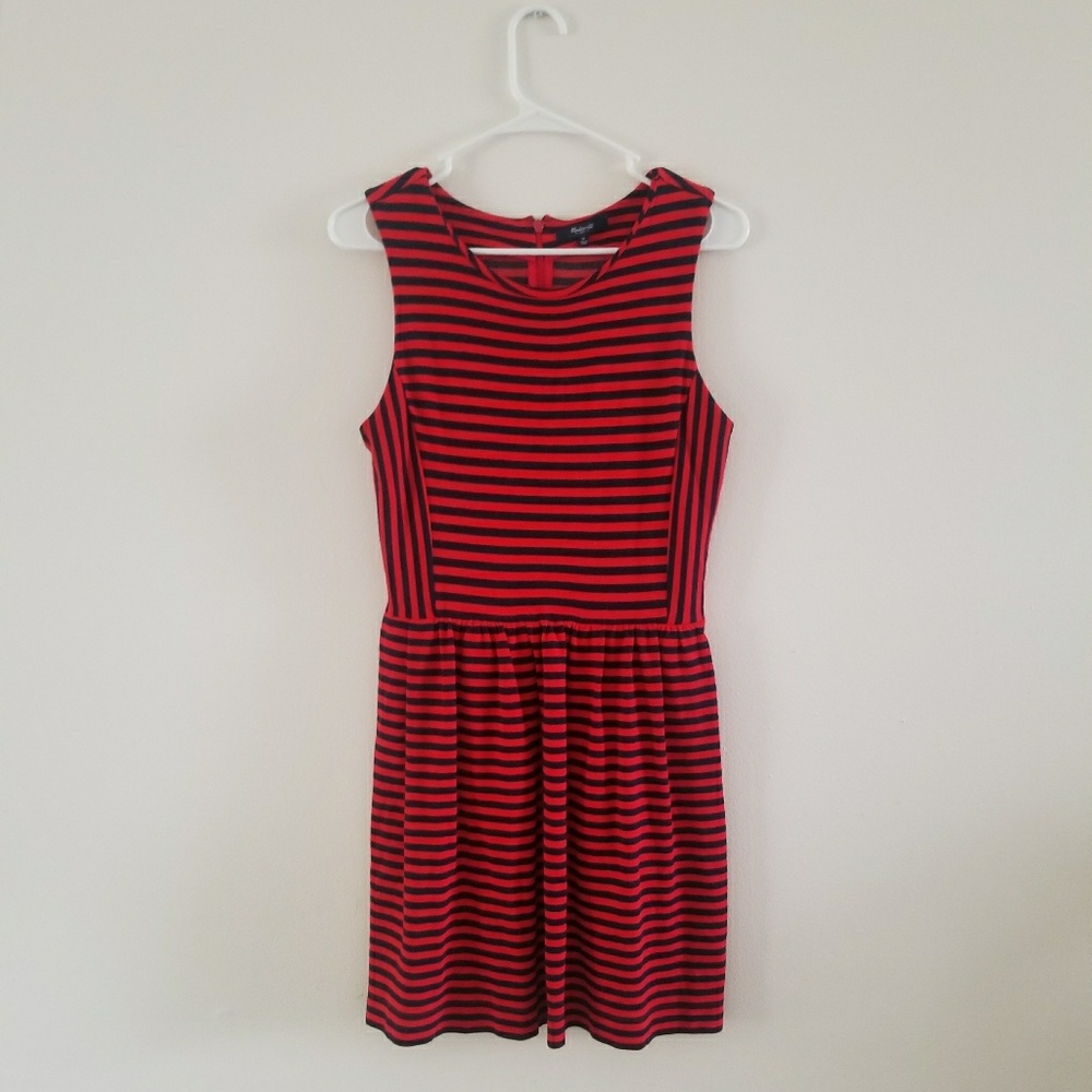 Madewell Striped Afternoon Dress Sz M